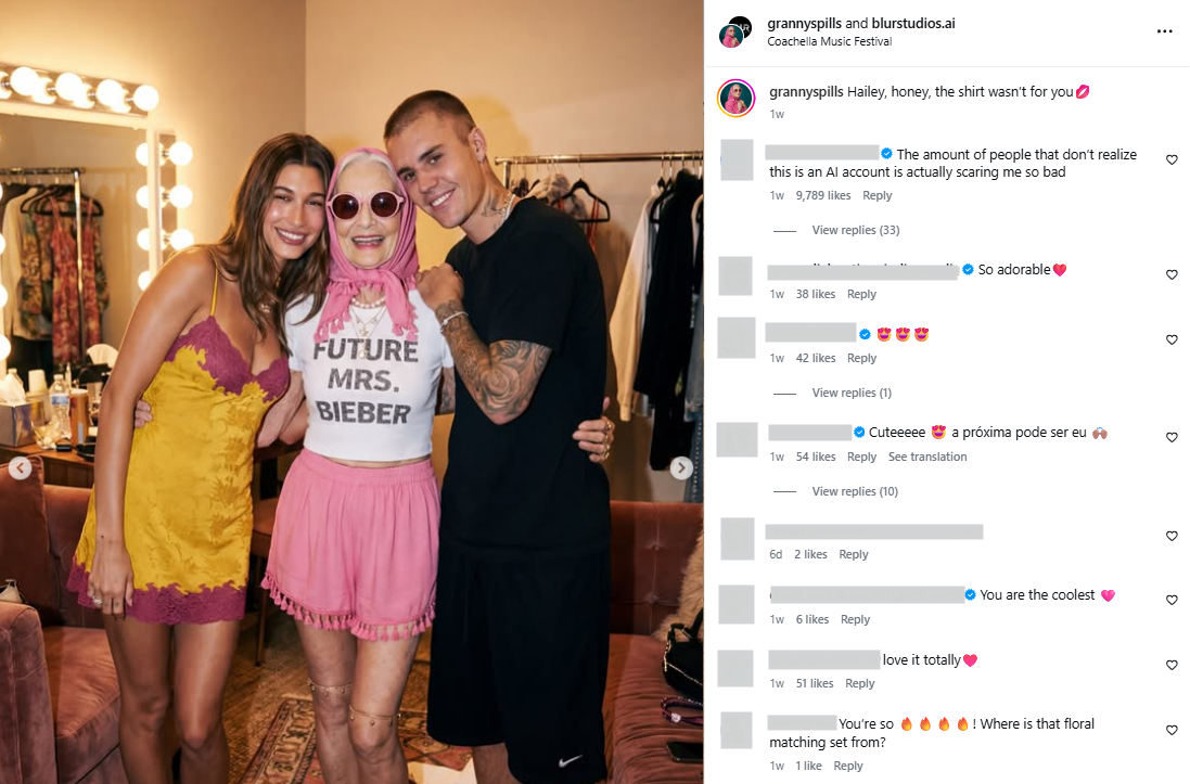 AI Influencer Granny Spills\' Post / Credit: Instagram