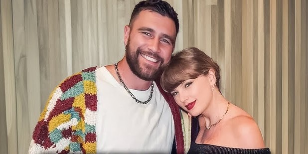 Travis Kelce and Taylor Swift / Credit: YouTube