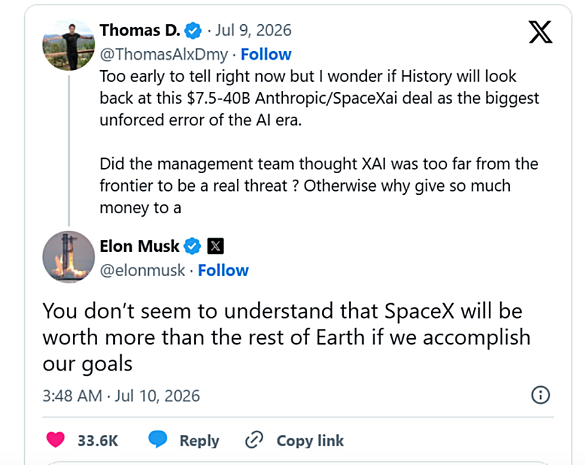 引用:イーロン・マスク氏のXアカウント