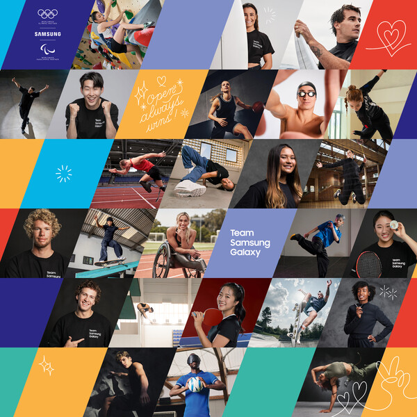 ©AP신문(AP뉴스)/ 이미지 제공 = 삼성전자 ▲삼성전자는 국제올림픽위원회(IOC) 공식 파트너로서 2024 파리 올림픽·패럴림픽의 캠페인 메시지 'Open always wins'와 홍보대사 '팀 삼성 갤럭시(Team Samsung Galaxy)' 선수 명단을 12일 공개했다.  