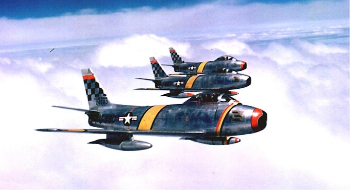노스 아메리칸 F-86 세이버 (North American F-86 Sabre) 전투기 <출처 : 미 공군>