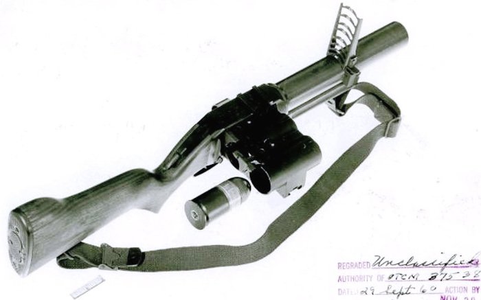 3연장 레일을 장착한 T148 발사기. 사진은 S-3의 개량형인 T148E1이다. <출처: Public Domain>