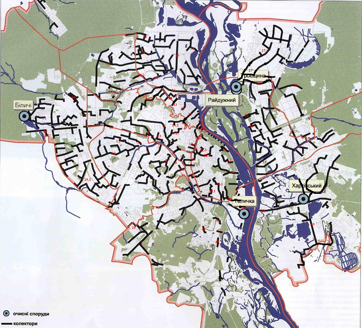 위 사진에서 검은색 선은 키이우의 지하 터널을 나타낸다. 이것은 11세기 배수를 위해 만들어진 것으로 현재는 관광지로 유명하다. 도시전투에서는 상대의 측후방을 기습적으로 공격할 수 있는 기동로로 활용될 수 있다. <출처: https://www.urbextour.com/en/kyiv-underground/underground-rivers-of-kiev-by-the-eyes-of-urban-explorers/>