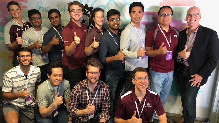 2018년 ‘A-Hack-of-the-Drones’에서 우승한 “A” Team <출처: Texas A&M>