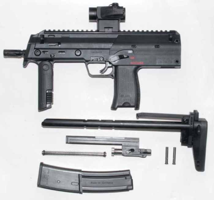 야전분해된 MP7 PDW <출처: AK56>