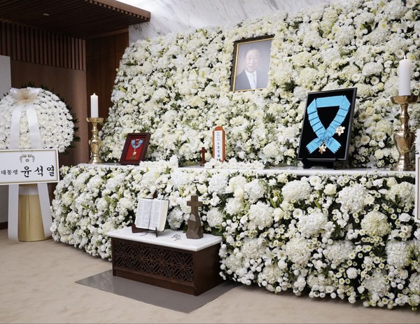 ▲ 30일 서울 서대문구 연세대학교 신촌 세브란스병원 장례식장에 고 조석래 효성그룹 명예회장의 빈소가 마련돼 있다. 사진=효성