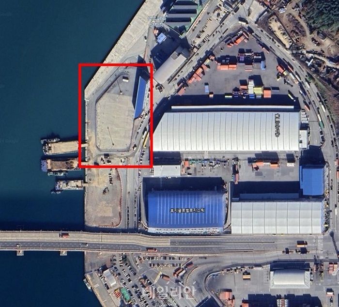경남 창원시 진해구 안골동 컨테이너 장치장 부지 모습. ⓒ부산항만공사