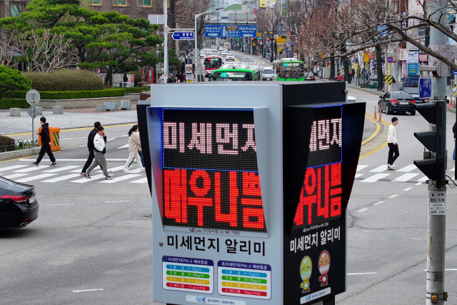 벚꽃은 안피고 황사만…하늘이 원망스런 '봄꽃축제'