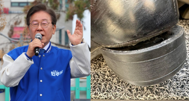 이재명, 굽 떨어진 구두 공개…비서실'절박함 녹아 있다'