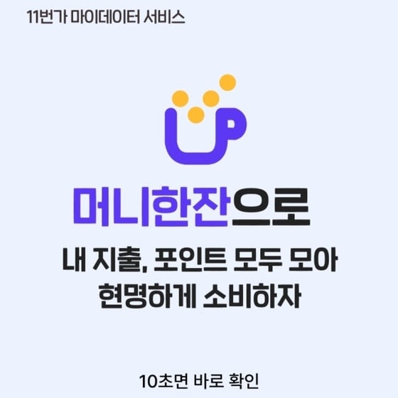 11번가 마이데이터 서비스 '머니한잔'(11번가 앱 캡처)