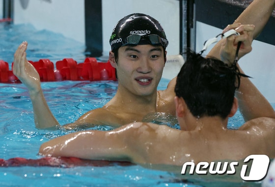 2024 파리 올림픽 경영 국가대표 선발전에 나섰던 황선우. 2024.3.24/뉴스1 © News1 박정호 기자
