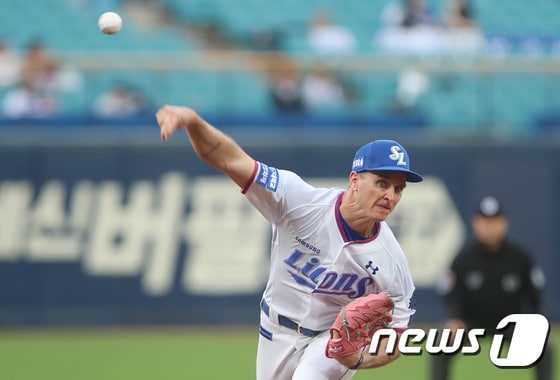 삼성 라이온즈 출신 데이비드 뷰캐넌 올시즌 빅리그 진입에 도전했지만 현재 3승3패 평균자책점 5,58로 부진 중이다./뉴스1 © News1 공정식 기자