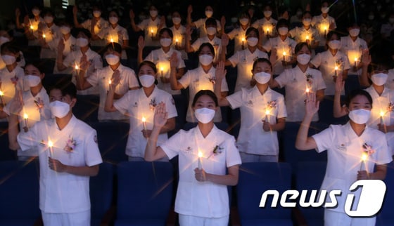 국군간호사관학교 나이팅게일 선서식 모습 (자료사진) 2022.8.31/뉴스1 © News1 김기태 기자