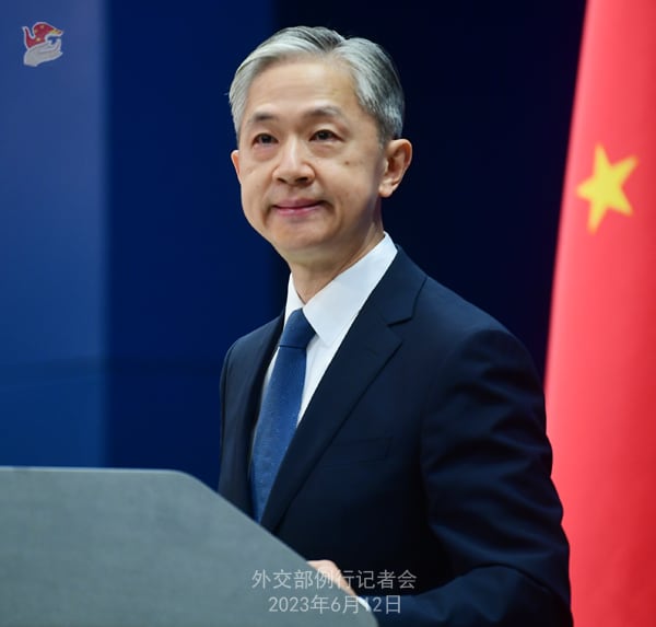 왕원빈 중국 외교부 대변인. 왕 대변인은 곧 사임할 것으로 알려졌다. /중국 외교부 제공