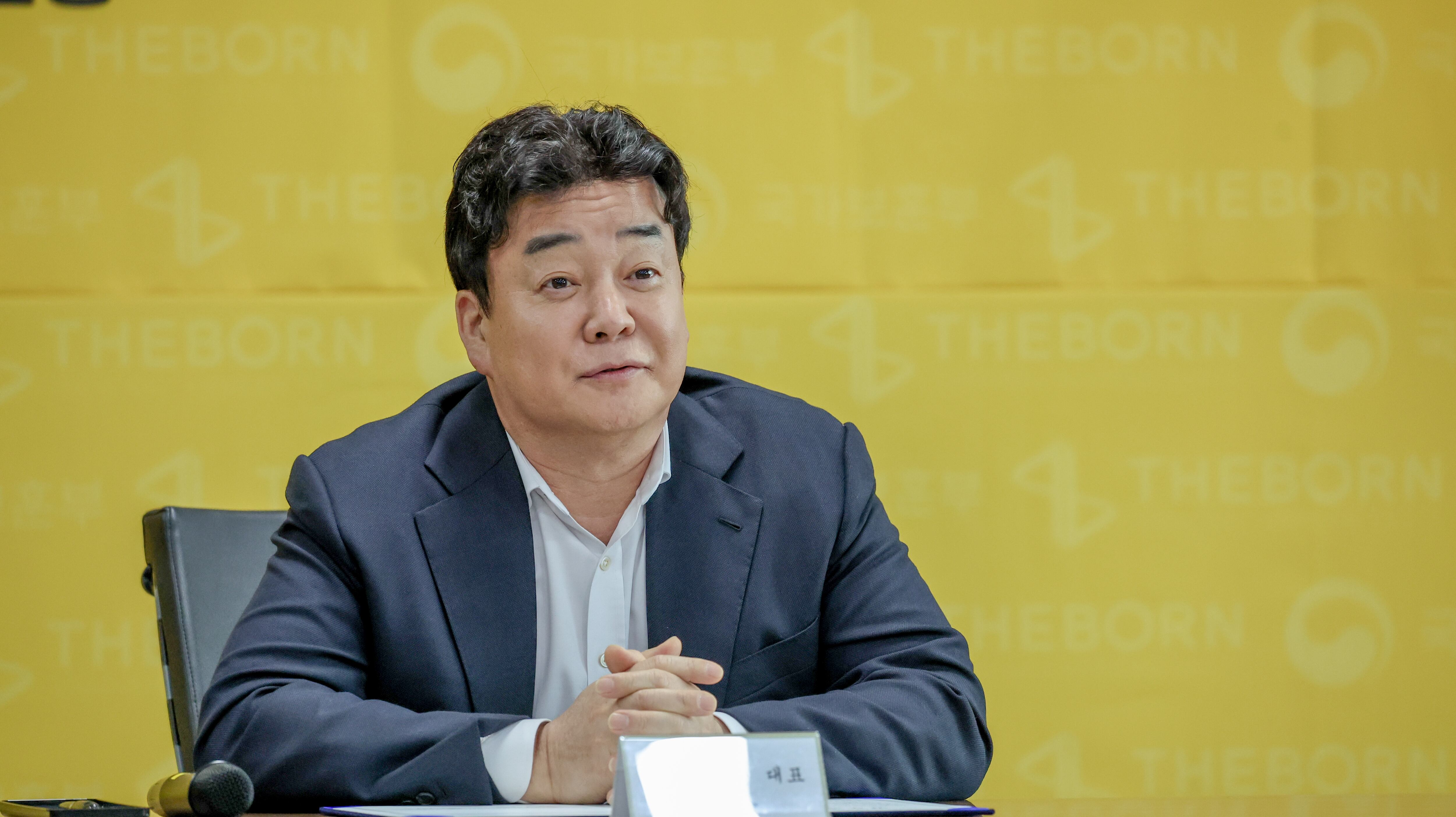 백종원 더본코리아 대표가 서울 용산구 서울지방보훈청에서 열린 국가보훈부-더본코리아 대한민국보훈문화제 추진 관련 업무협약식에서 인사말을 하고 있다. /뉴스1