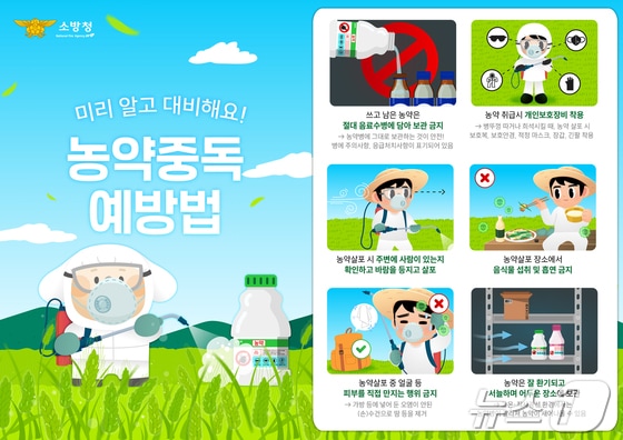 농약 중독 예방 요령 포스터.(소방청 제공)