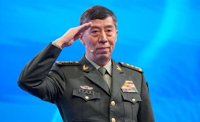 리상푸 중국 국방부장(당시)이 지난해 7월4일 싱가포르에서 열린 아시아안보회의(샹그릴라 대화)에 참석해 경례하고 있다. ⓒ AP/뉴시스