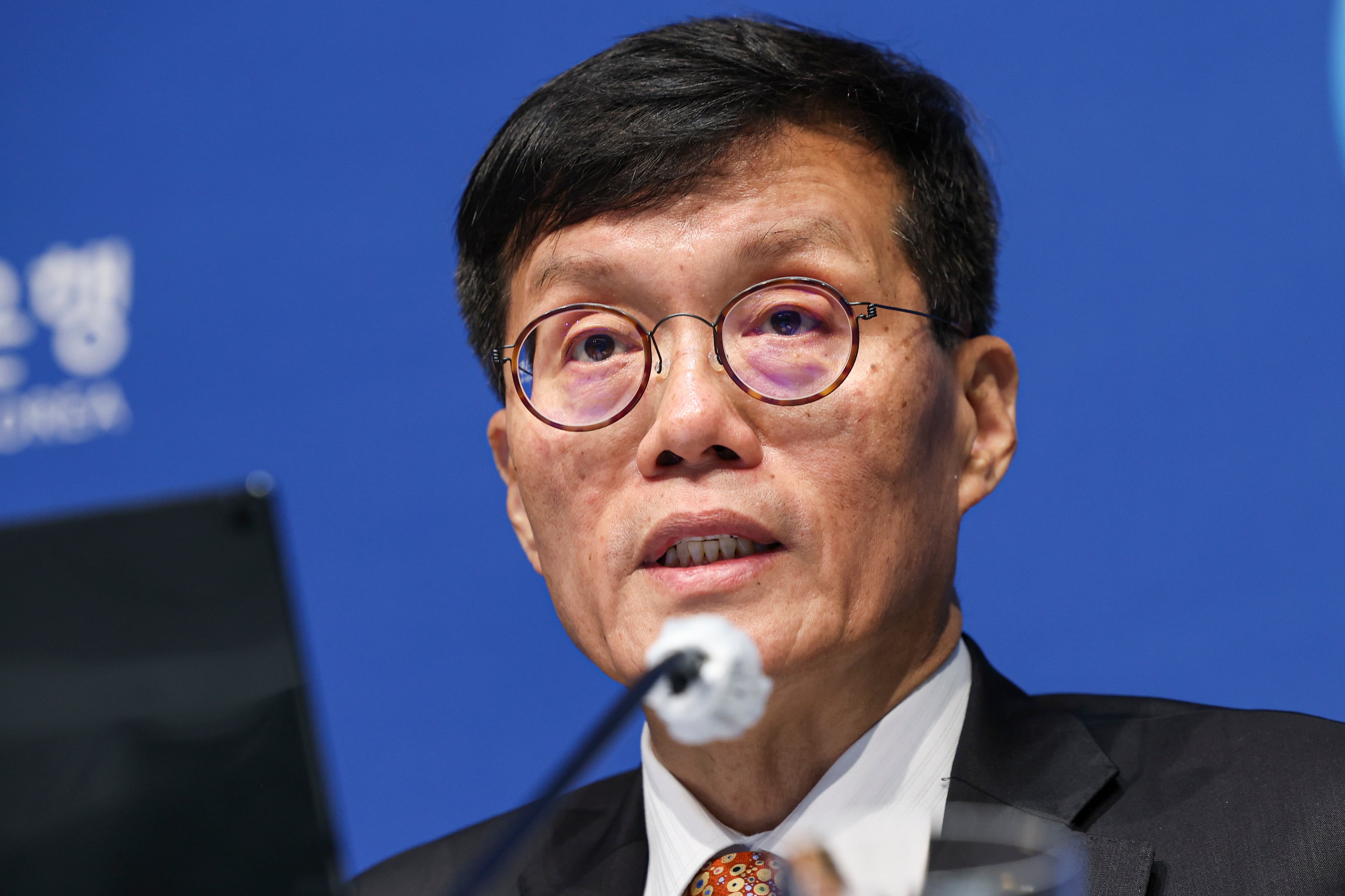 이창용 한국은행 총재가 지난달 23일 서울 중구 한은에서 열린 통화정책방향 기자간담회에서 발언하고 있다. /뉴스1