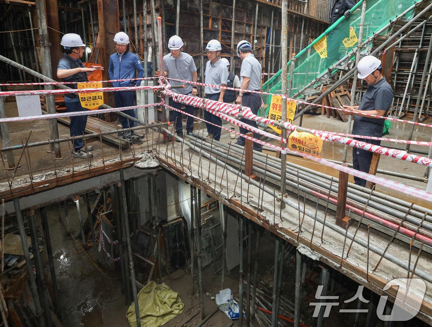 한 건설현장의 모습. (공동취재) ⓒ News1 이동해 기자
