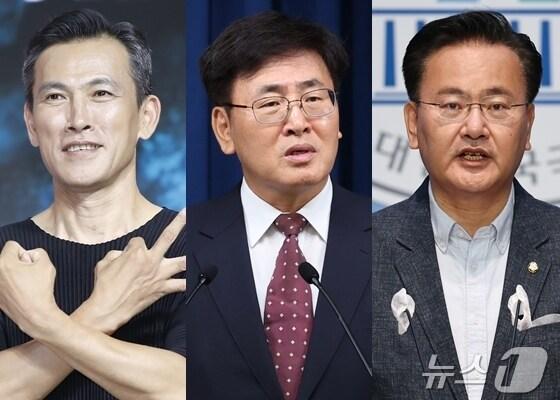 배우 유오성, 유상임 과학기술정보통신부 장관 후보, 유상범 국민의힘 의원(왼쪽부터) / 뉴스1