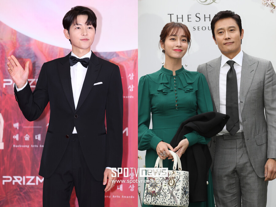 ▲ 송중기, 이민정 이병헌.  ⓒ곽혜미 기자