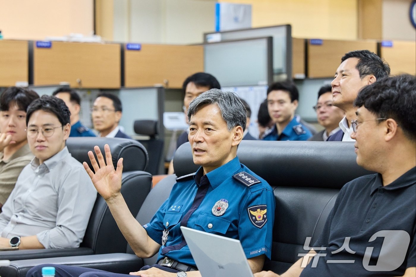 조지호 경찰청장이 19일 오전 서울 서대문구 경찰청에서 취임 첫 정례 기자간담회를 하고 있다. (경찰청 제공) 2024.8.19/뉴스1