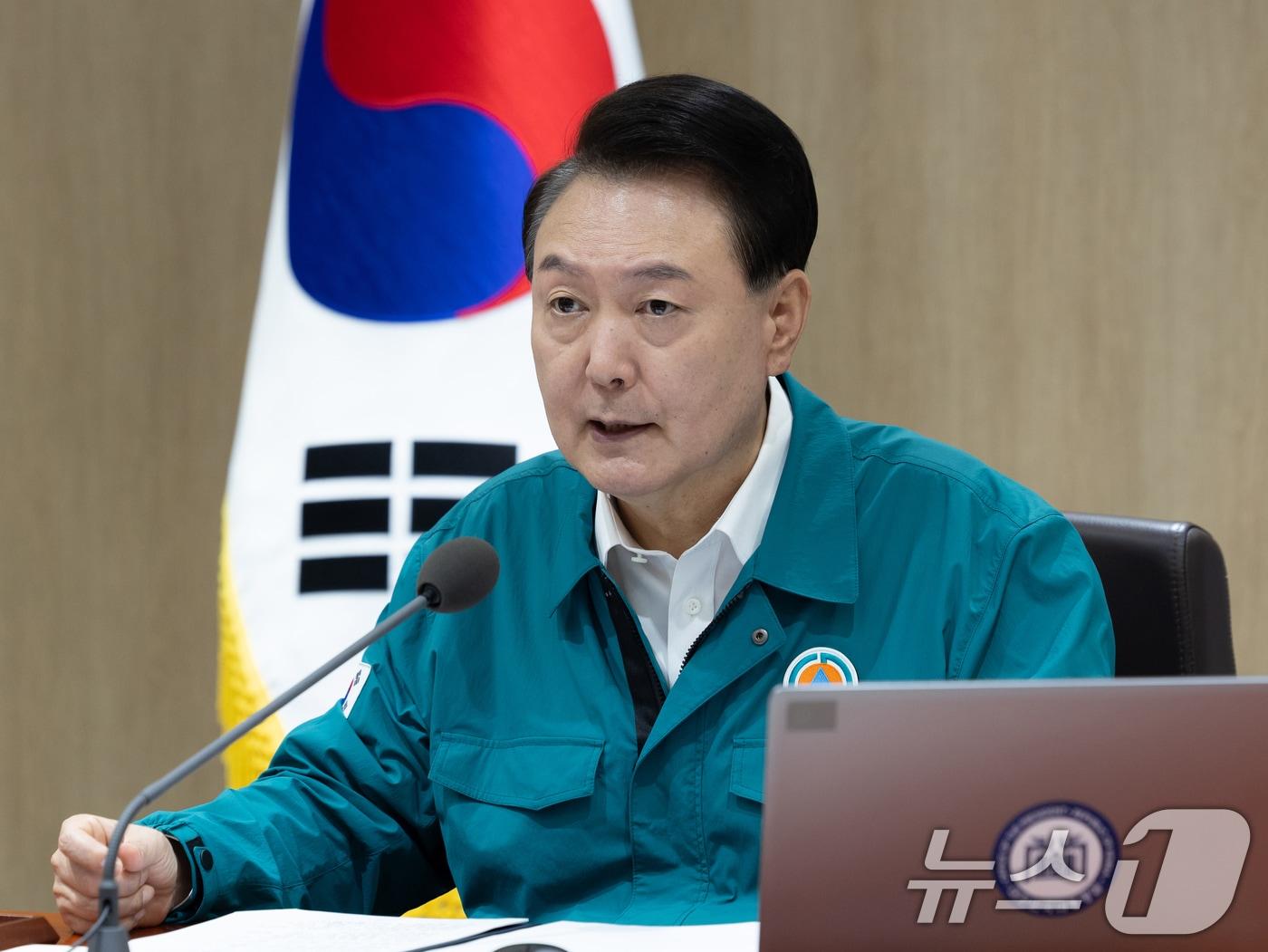 윤석열 대통령이 19일 서울 용산 대통령실 청사에서 열린 을지 및 제36회 국무회의에서 발언하고 있다. (대통령실 제공) 2024.8.19/뉴스1 ⓒ News1 송원영 기자