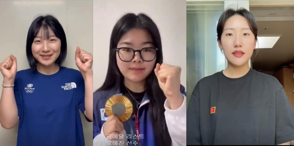 파리 패럴림픽 선수들을 응원하는 파리 올림픽 사격 금메달 3인방(대한장애인사격연맹 제공) 