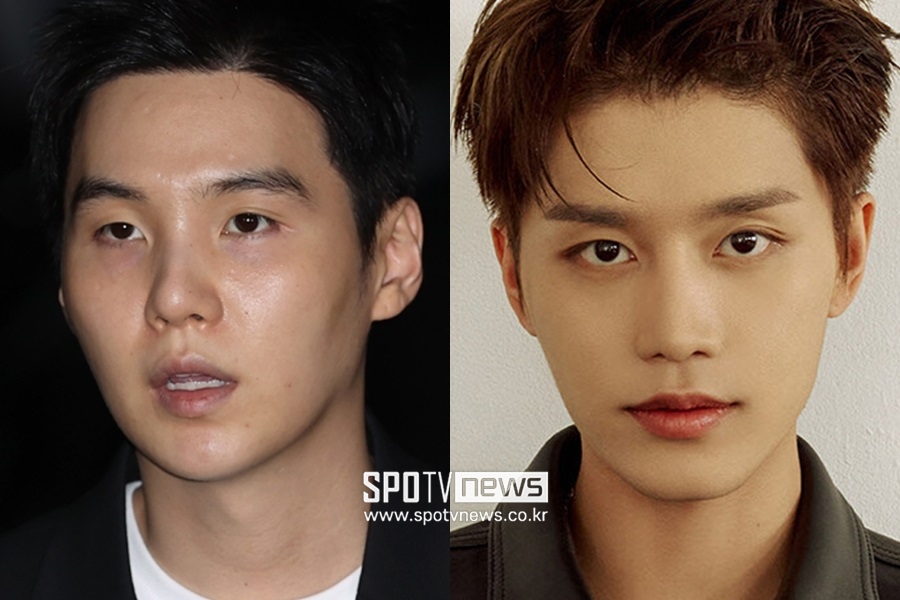 ▲ 슈가(왼쪽), 태일.  ⓒ곽혜미 기자, SM엔터테인먼트 제공