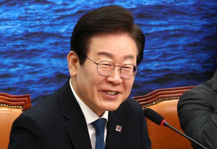 이재명 더불어민주당 대표가 28일 오전 국회에서 열린 최고위원회의에서 발언하고 있다. ⓒ뉴시스
