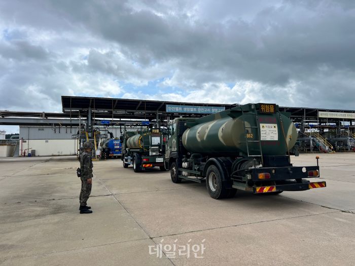 합동참모본부는 22일 UFS 연습을 계기로 전날부터 이날까지 HD현대오일뱅크 대산 정유공장에서 
