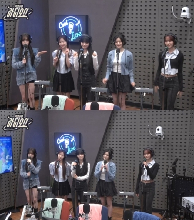 그룹 피프티 피프티가 첫 라디오 방송 일정을 소화했다. / KBS Cool FM '박명수의 라디오쇼' 갈무리