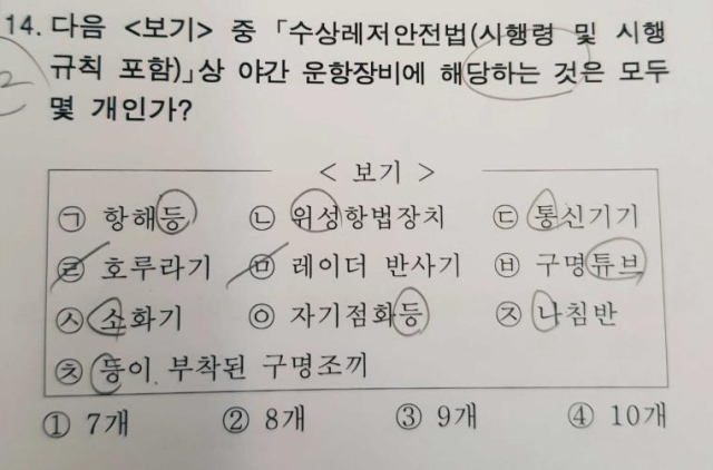 해경 채용시험서 출제 오류 논란… 구명튜브 vs 구명부환 용어 관련