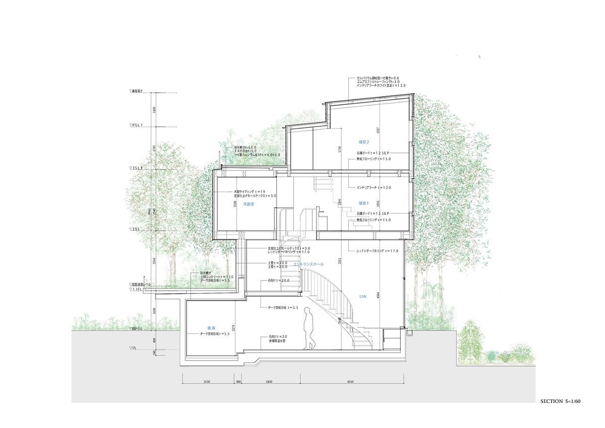 평면도 ©Atelier Tsuyoshi Tane Architects