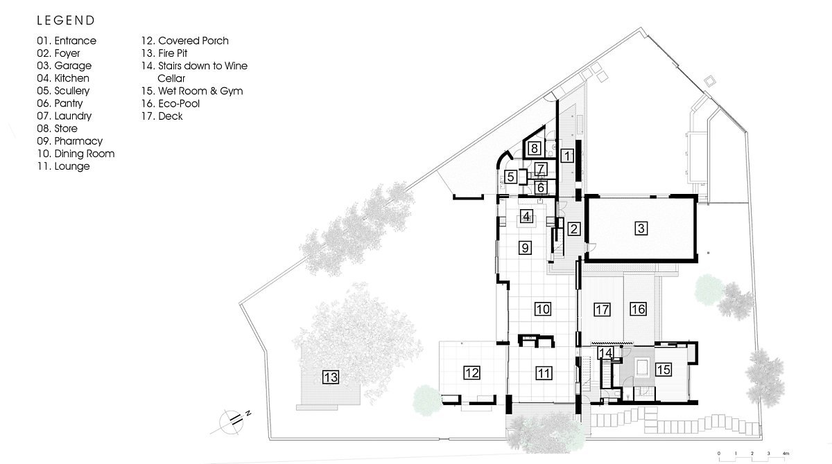 1층 평면도 © Gallagher Lourens Architects