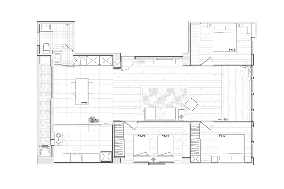 평면도 ©ZHUI Design Studio