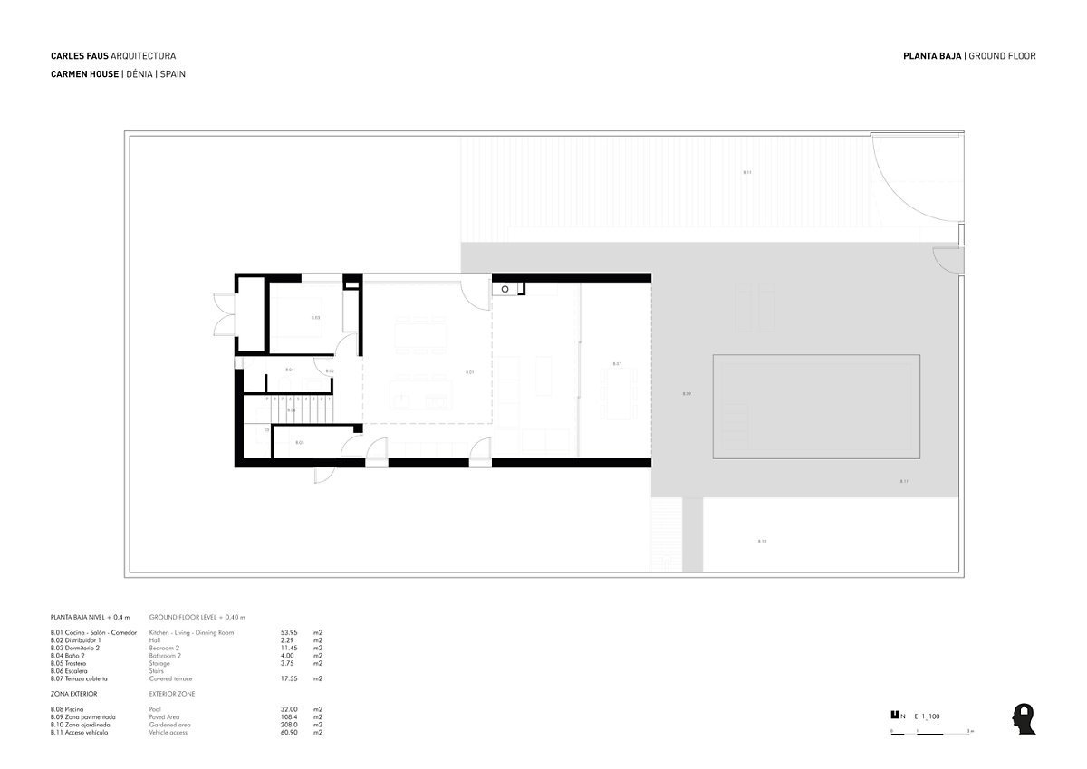 1층 평면도 ©Carles Faus Arquitectura