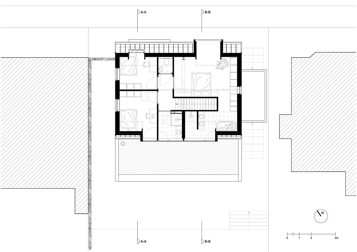 2층 평면도 ©Arjen Reas Architects