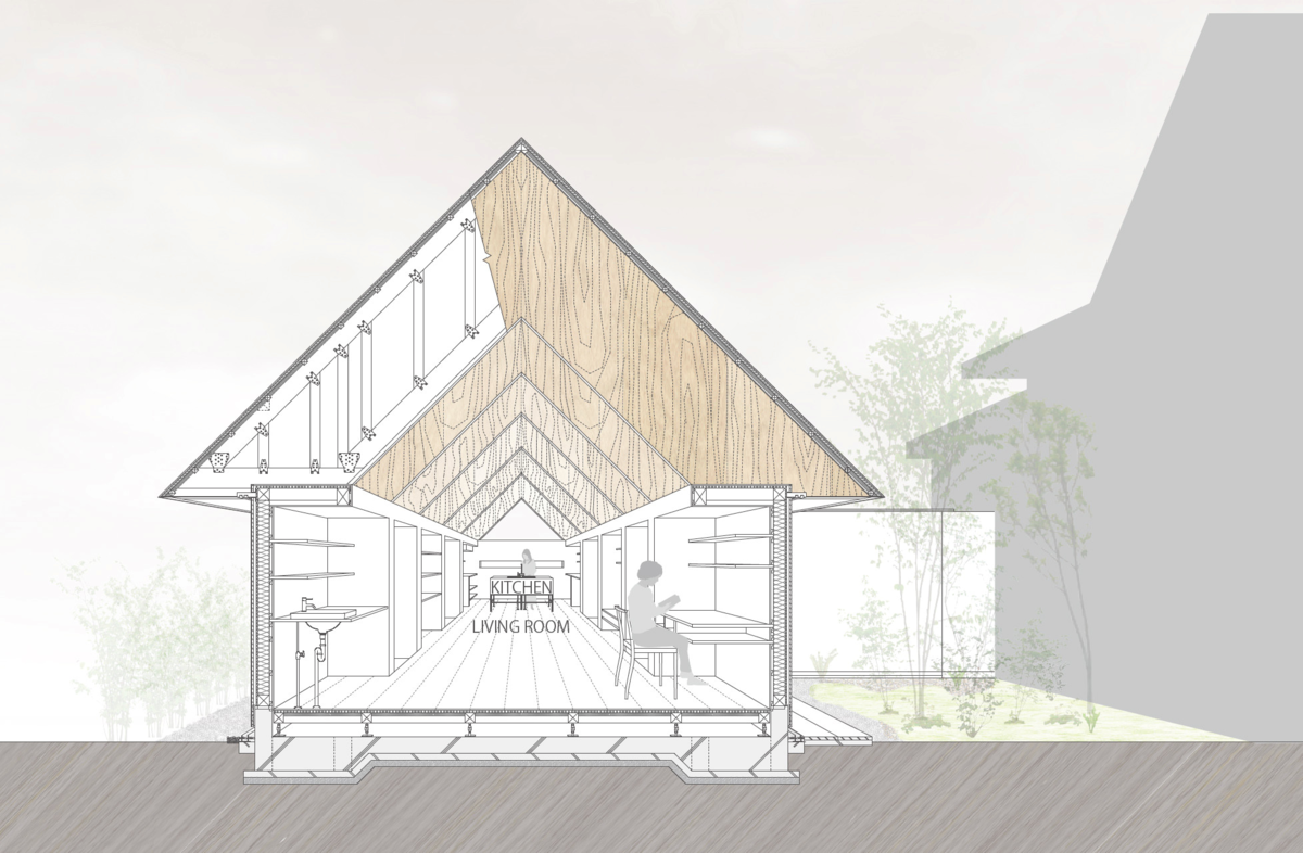 단면도 ©mA-style Architects