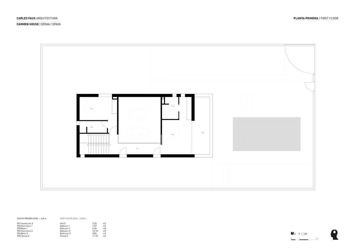 2층 평면도 ©Carles Faus Arquitectura