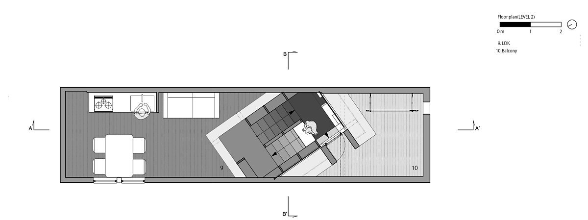 3층 평면도 ©Fujiwaramuro Architects