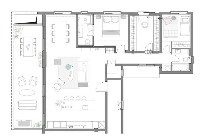 평면도 Maya Sheinberger Interior Design Studio ©Itay Benit