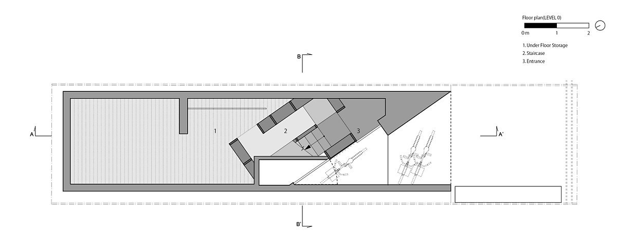 1층 평면도 ©Fujiwaramuro Architects