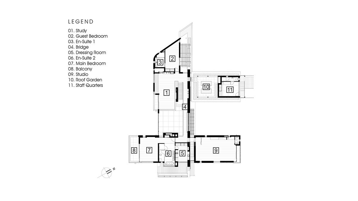 2층 평면도 © Gallagher Lourens Architects