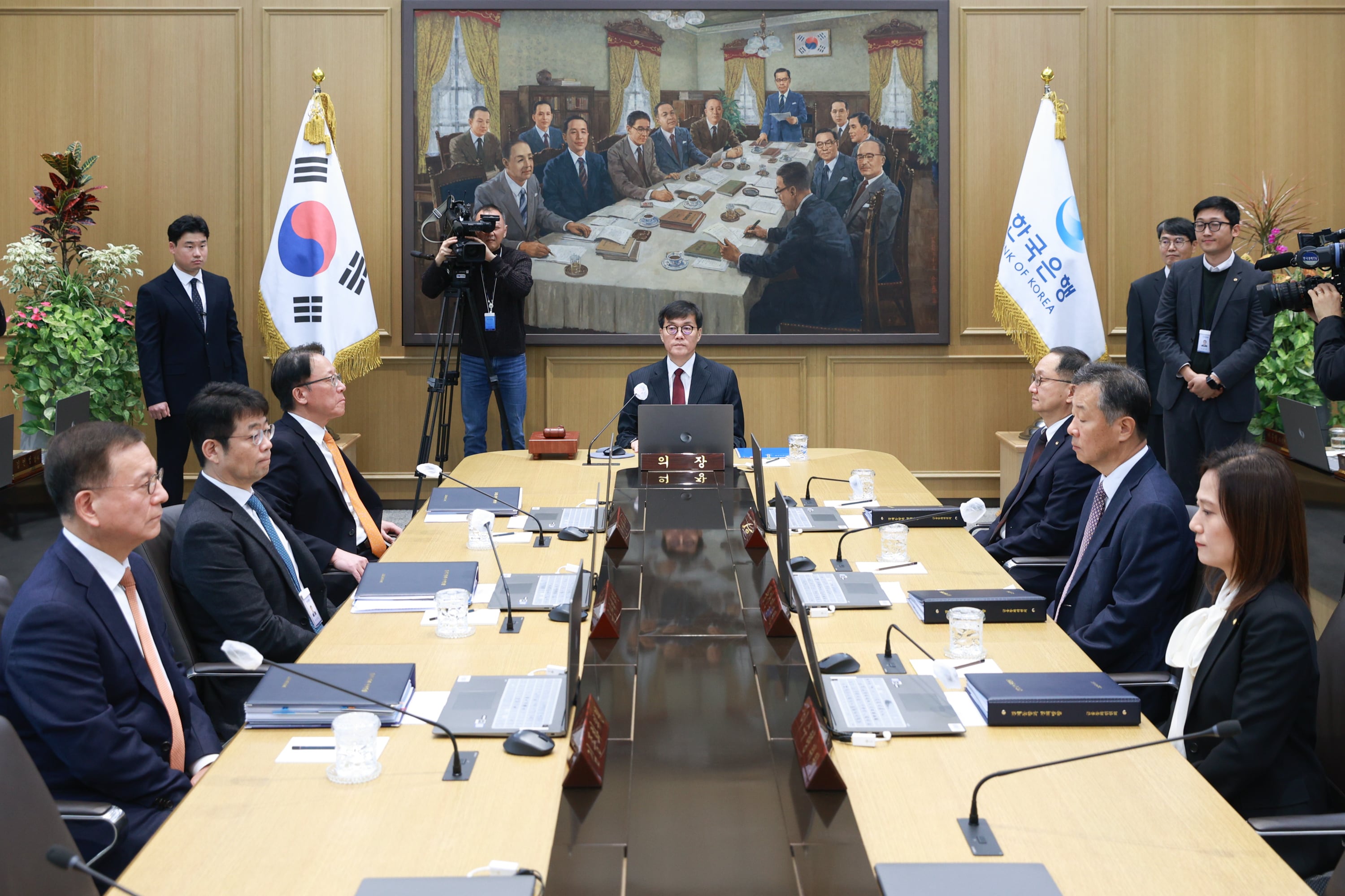 이창용 한국은행 총재가 28일 한은에서 금융통화위원회를 개회하고 있다. /한국은행 제공