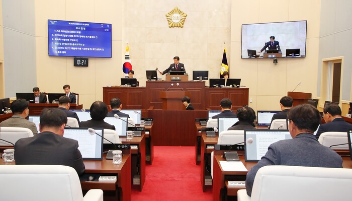 밀양시의회 제260회 제2차 정례회 개회.(사진=밀양시의회 사무국)