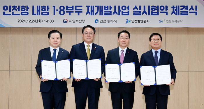 인천항 내항 1·8부두 재개발사업 실시협약 체결식