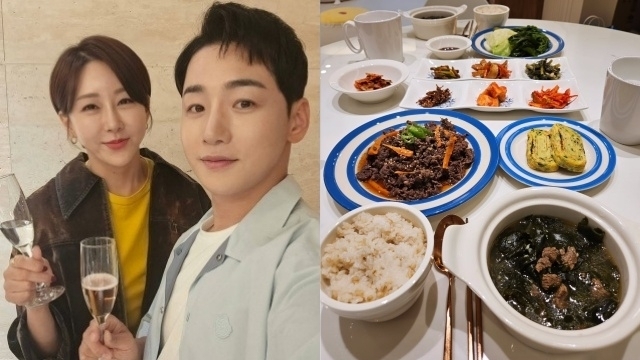 근황을 공개한 트로트 가수 박군, 트로트 걸그룹 LPG 출신 방송인 한영 부부./트로트 걸그룹 LPG 출신 방송인 한영 인스타그램