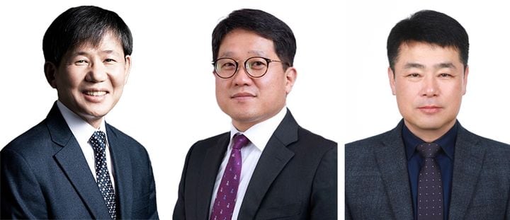(왼쪽부터) 이상인 코스맥스차이나 신임 총경리, 양치연 코스맥스광저우 신임 총경리, 김남중 코스맥스엔비티 신임 대표 내정자. /코스맥스 제공