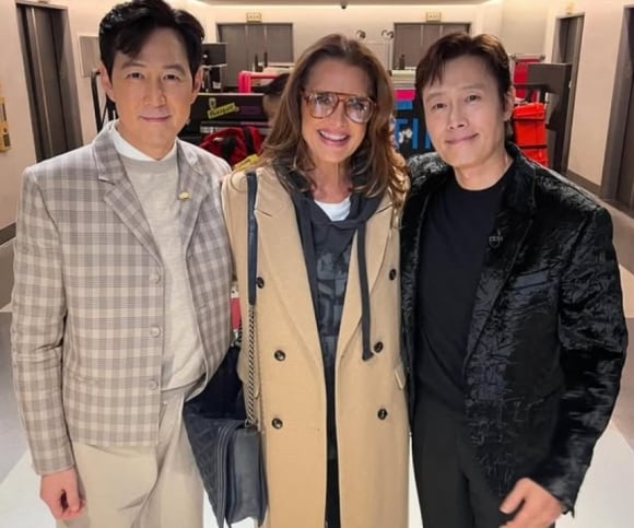 왼쪽부터 배우 이정재, 브룩 쉴즈, 이병헌. /인스타그램 캡처